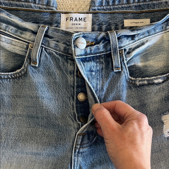 Frame Denim Le Pegged Jean in Aldine wash Women's Sz 26 - Picture 4 of 15